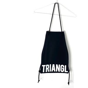 Triangl Swimwear Black Neoprene Drawstring Beach Bag Water-Resistant Travel Tote